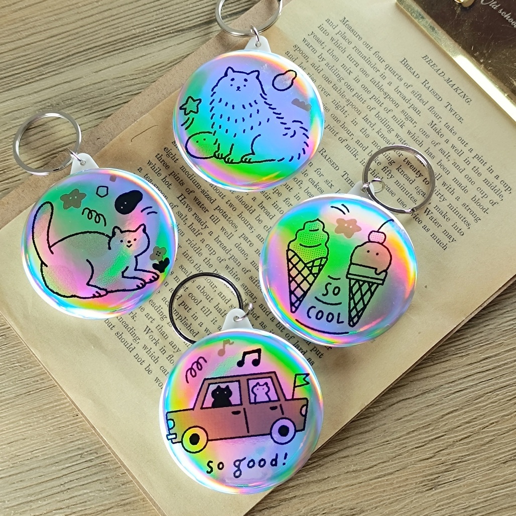 繭花．鏡子鑰匙圈  共四款