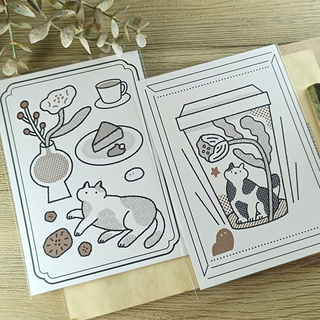 繭花．明信片 外帶杯/餐桌玩