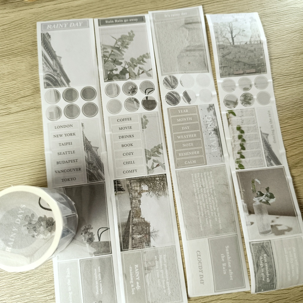 紙上旅行．Rainy 5cm割型和紙膠帶 <整捲/分裝>