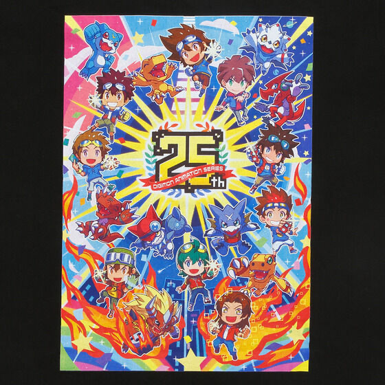 223286 Pbandai 預訂2025/2月 デジモンアドベンチャー25周年記念アニメシリーズTシャツ