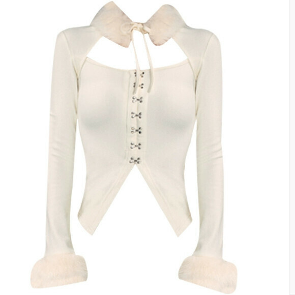 Hot selling knitted cardigan tops [milk white] sizes [S to L] [please contact customer service to confirm the delivery size after placing the order]