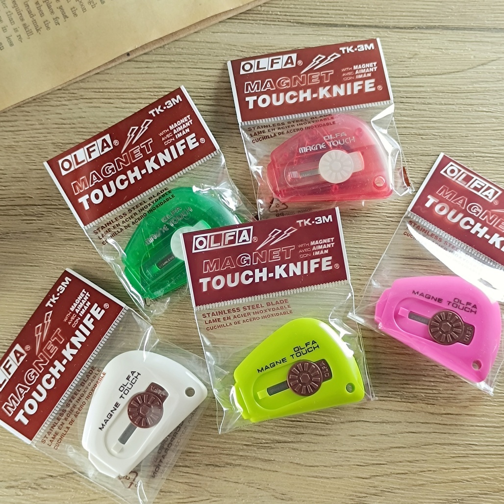 日本OLFA．迷你磁吸彩色小刀 TK-3M (網購顏色隨機)