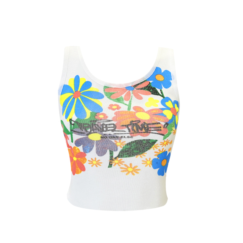 Hot selling printed racer vest (white, one size fits all)