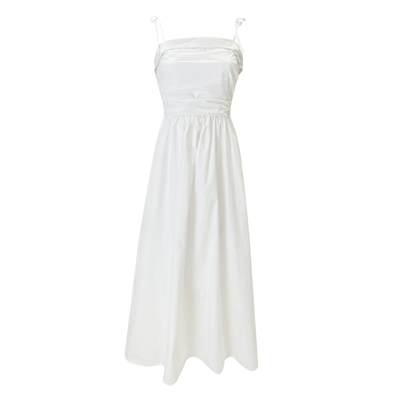 Hot selling long suspender dress (white, one size fits all)