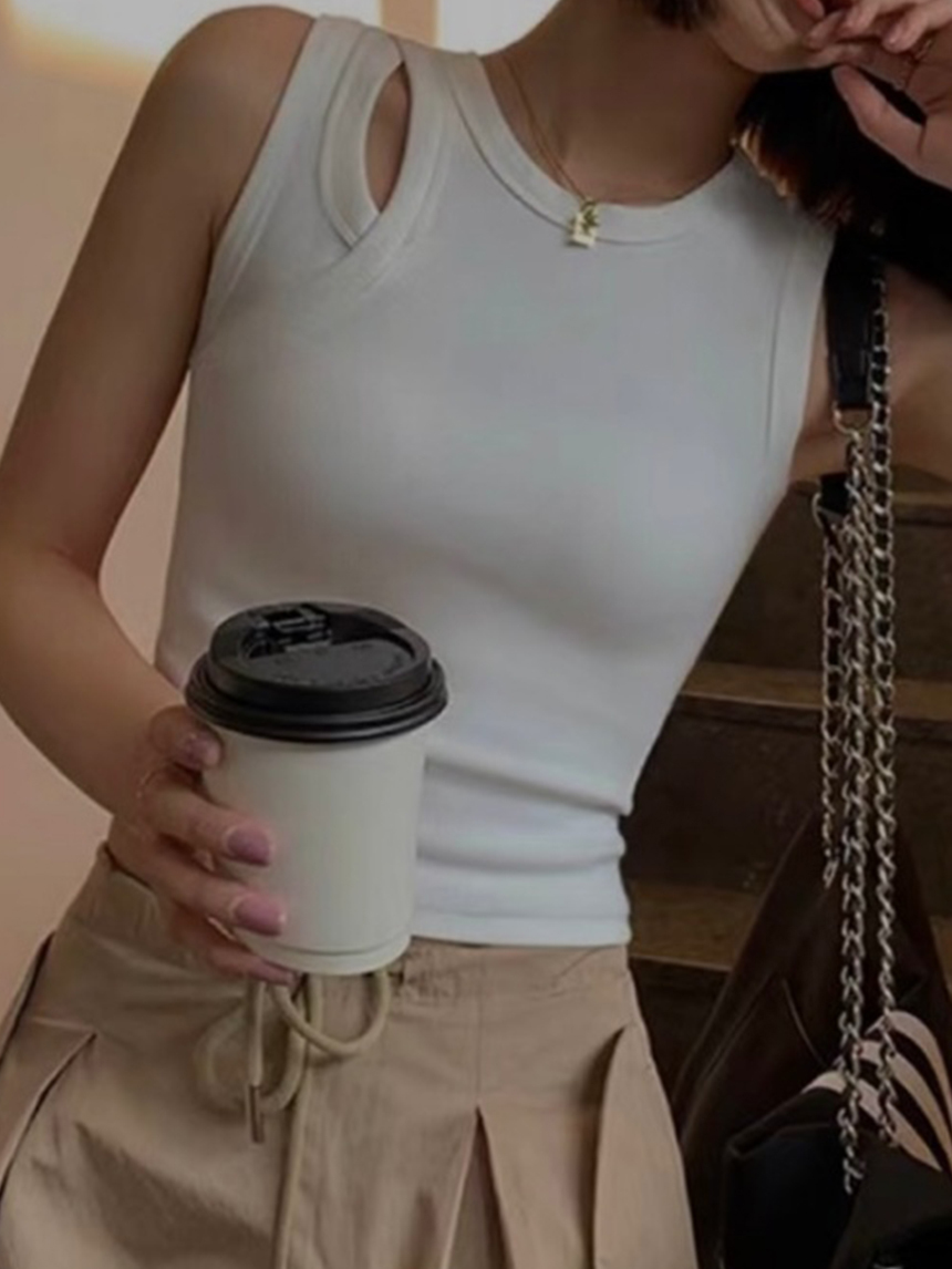 正韓-造型螺紋彈力背心*4色