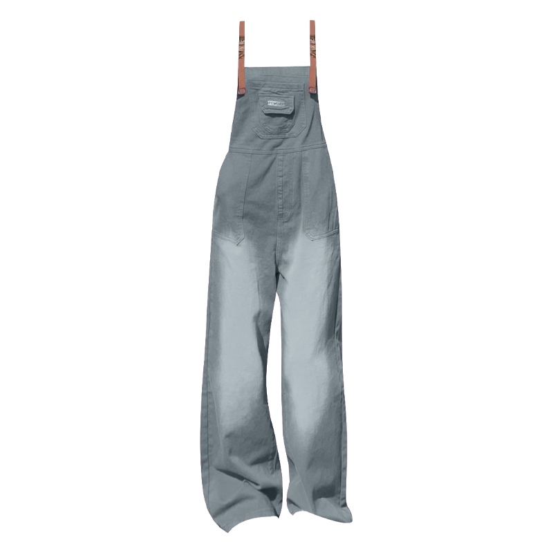Hot selling wide-leg denim overalls (blue S-XL) (please contact customer service to confirm the delivery size after placing the order)