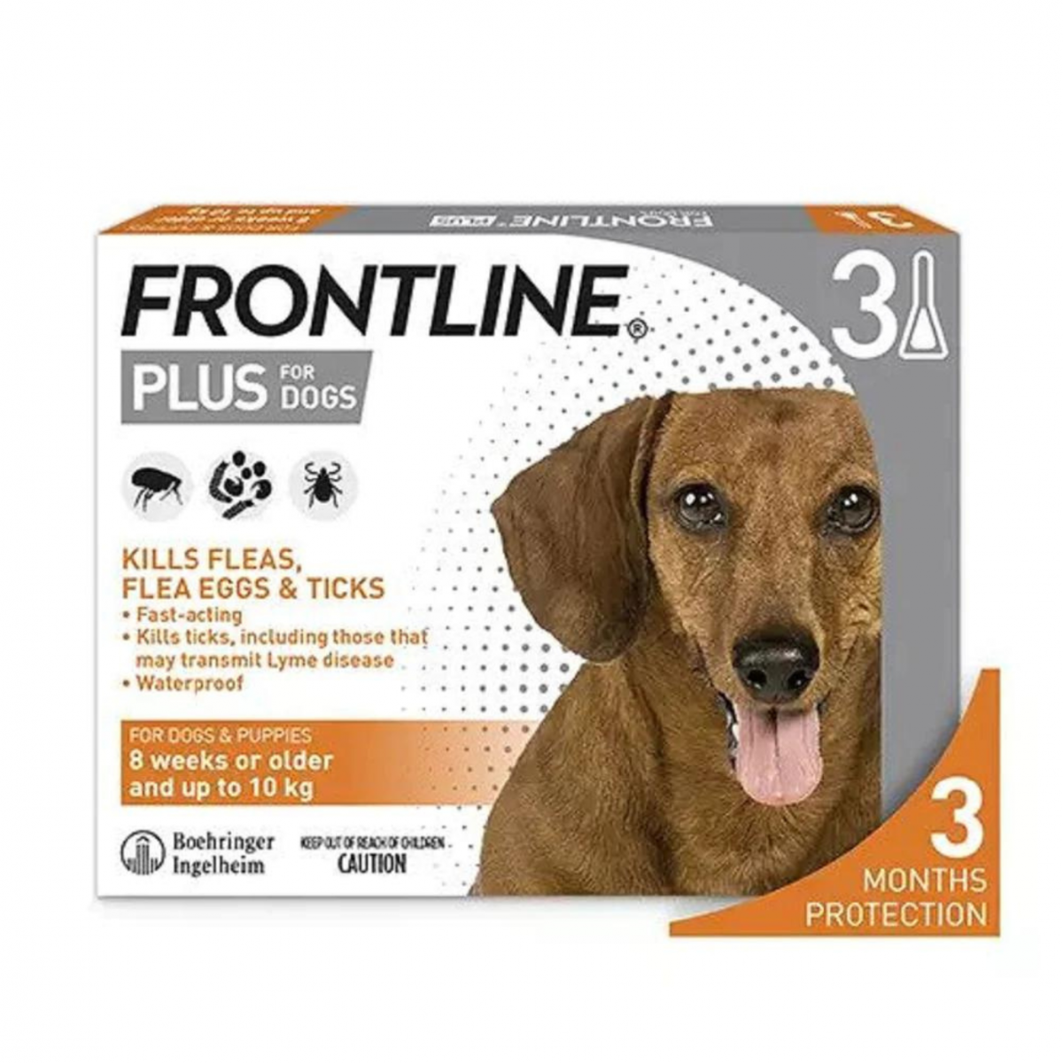 Frontline Plus 0-10公斤狗用滴頸藥 - 每盒3支