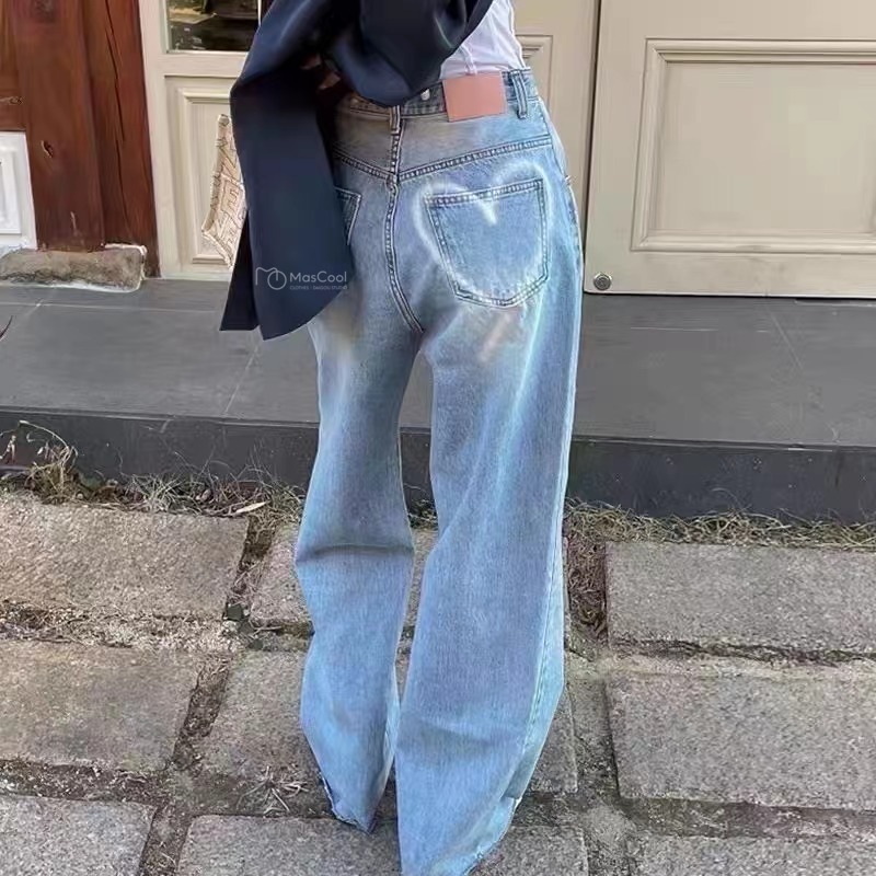 9803 高腰愛心牛仔褲