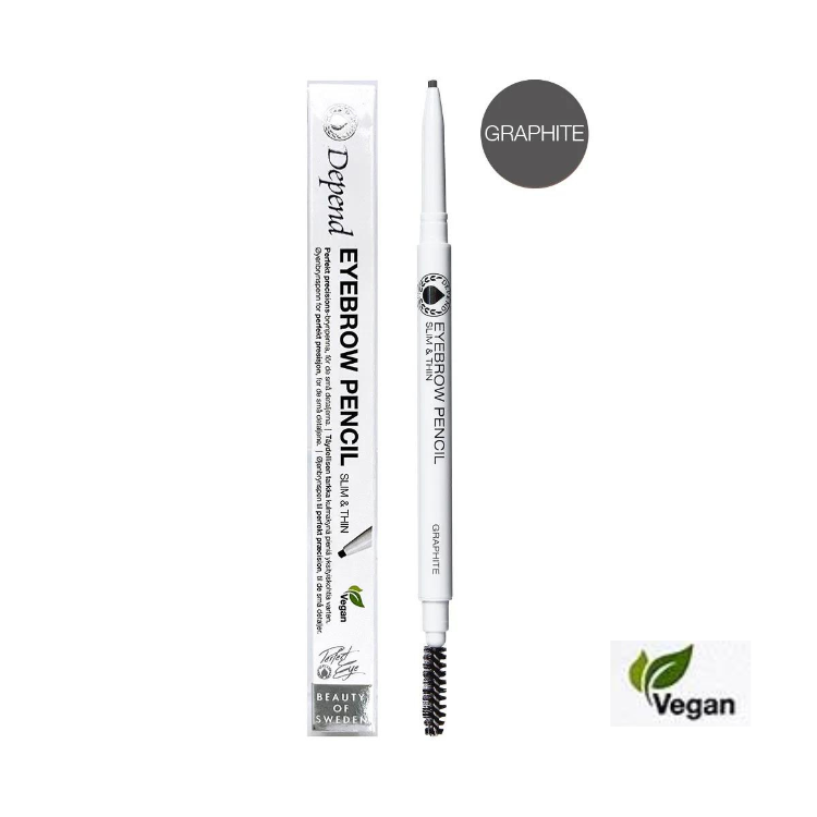 PERFECT EYE 專業防水纖幼眉筆 - 連極柔軟眉毛刷 霧黑色 #4918