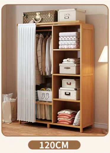 芬祥佳多功能布簾衣櫃