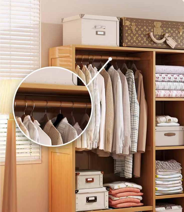 芬祥佳多功能布簾衣櫃