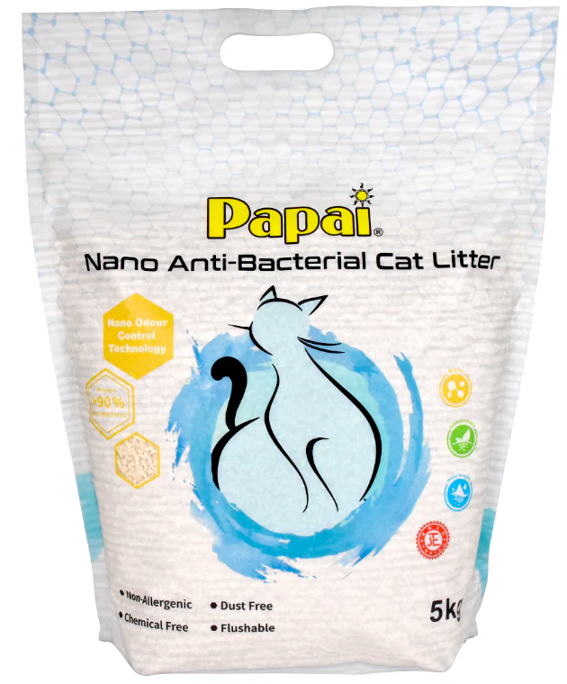 Papai - 納米抗菌豆腐貓砂 - 2mm幼條型 (5KG)