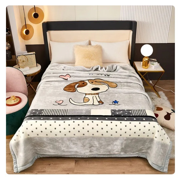 爆款雙層加厚毛毯保暖雙面毛法蘭絨毯珊瑚絨毯 100x130cm 1kg(兒童款) (款色3)
