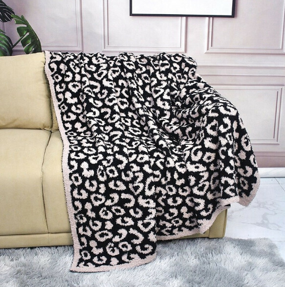 Hot Recommended (1 Pack) Nap Coral Fleece Throw Blanket (khaki + black) (size: 130*190cm)