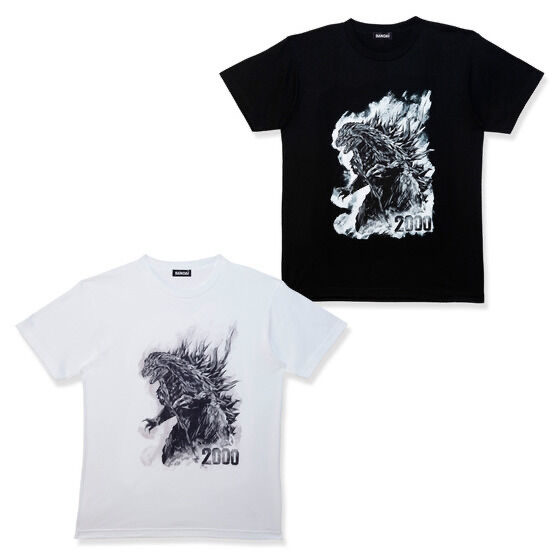 219965 Pbandai 預訂2025/1月 ゴジラ　モノクロデザインTシャツ　ゴジラ2000 ミレニアム