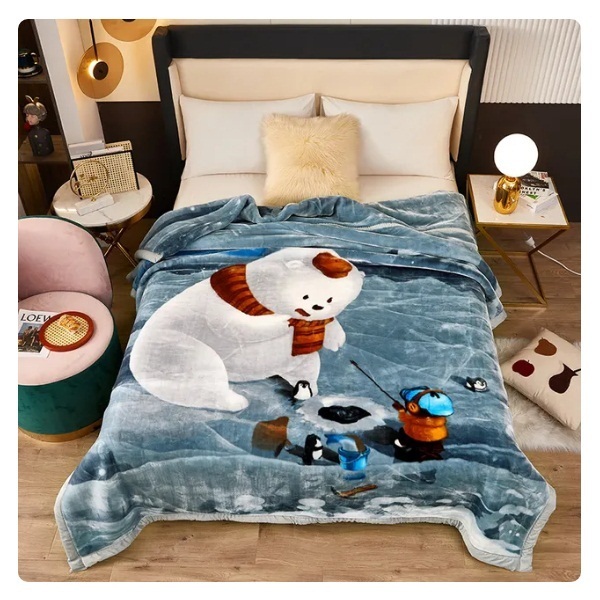 爆款雙層加厚毛毯保暖雙面毛法蘭絨毯珊瑚絨毯 140x190cm 1.5kg (款色7)
