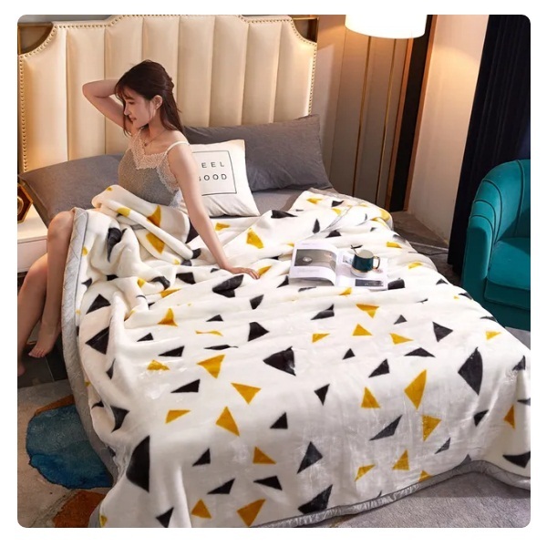 爆款雙層加厚毛毯保暖雙面毛法蘭絨毯珊瑚絨毯 100x130cm 1kg(兒童款) (款色12)