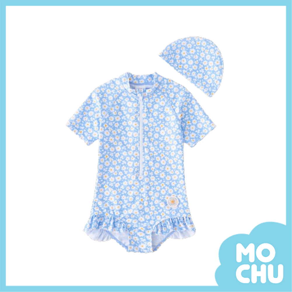 小雛菊拉鍊連身泳衣