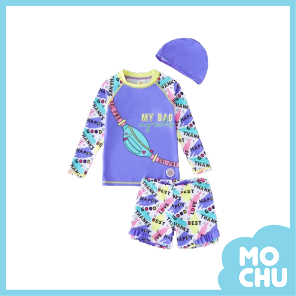 假背包繽紛字母分離式泳裝