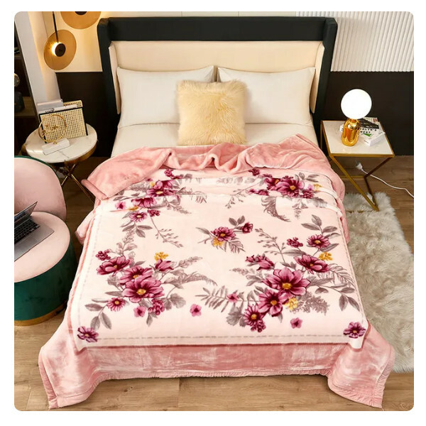 爆款雙層加厚毛毯保暖雙面毛法蘭絨毯珊瑚絨毯  100x130cm 1kg(兒童款)  (款色22)