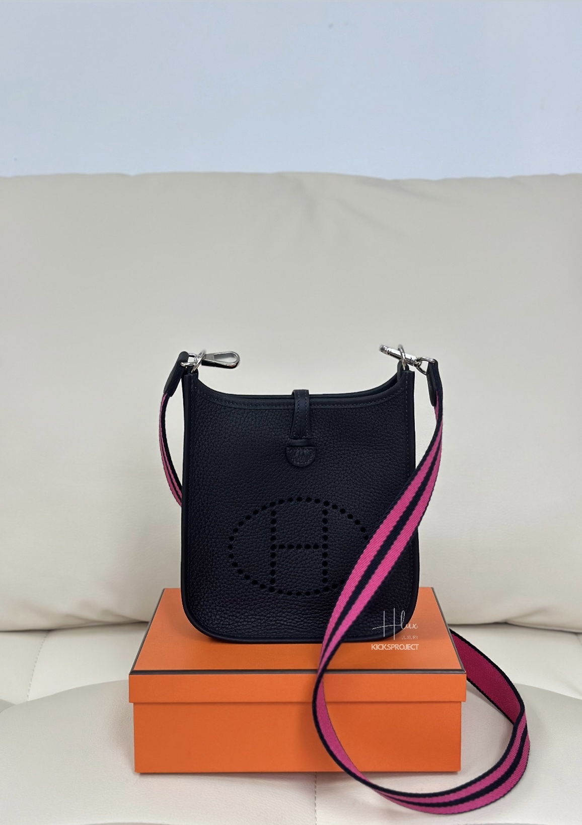Hermes Mini Evelyne caban 3Y 銀扣