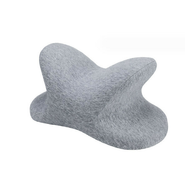 Hot style hugging memory foam nap pillow (silver gray cotton jacket) (MJ8112 bamboo charcoal adult version) (size: 43*23*19cm)