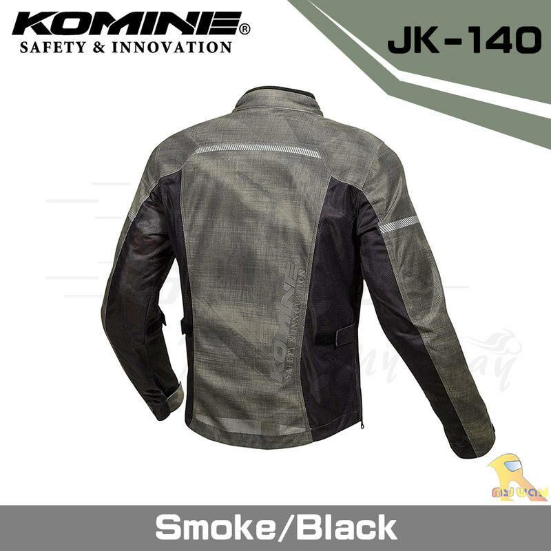 KOMINE JK-140 SMOKE BLACK 煙燻黑 3D剪裁 網眼 夏季防摔衣