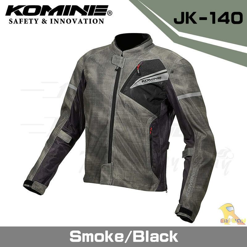 KOMINE JK-140 SMOKE BLACK 煙燻黑 3D剪裁 網眼 夏季防摔衣