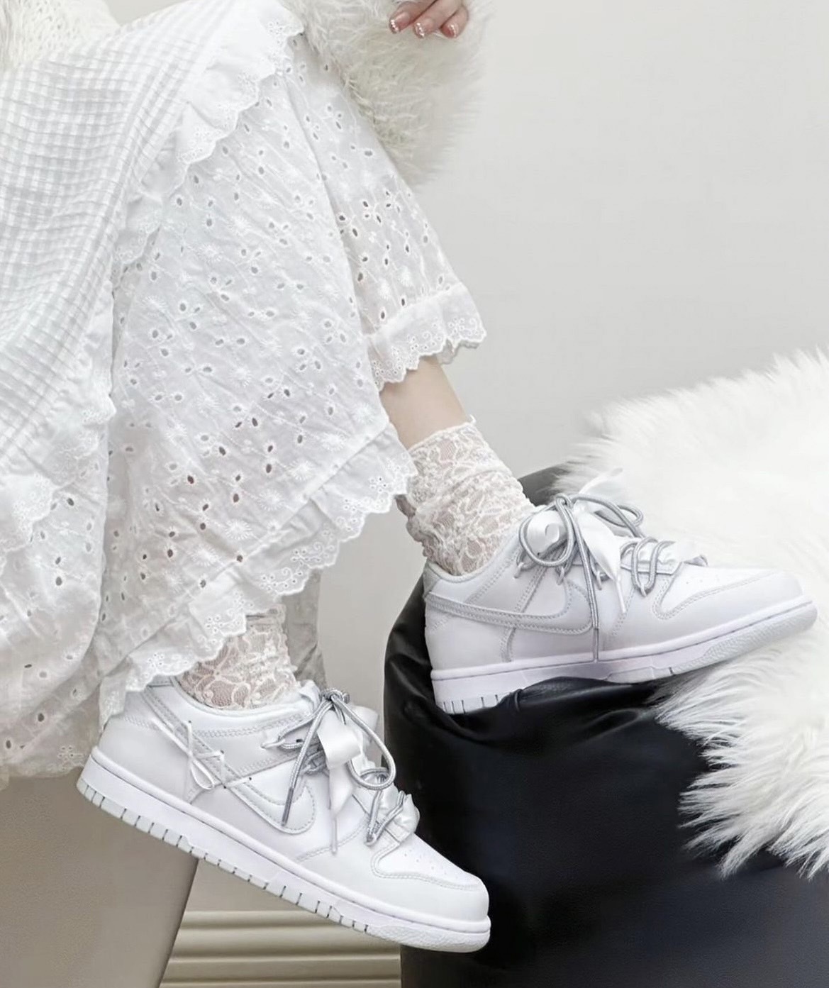 預購 Nike Dunk Low White Pure Platinum 浪漫芭蕾少女