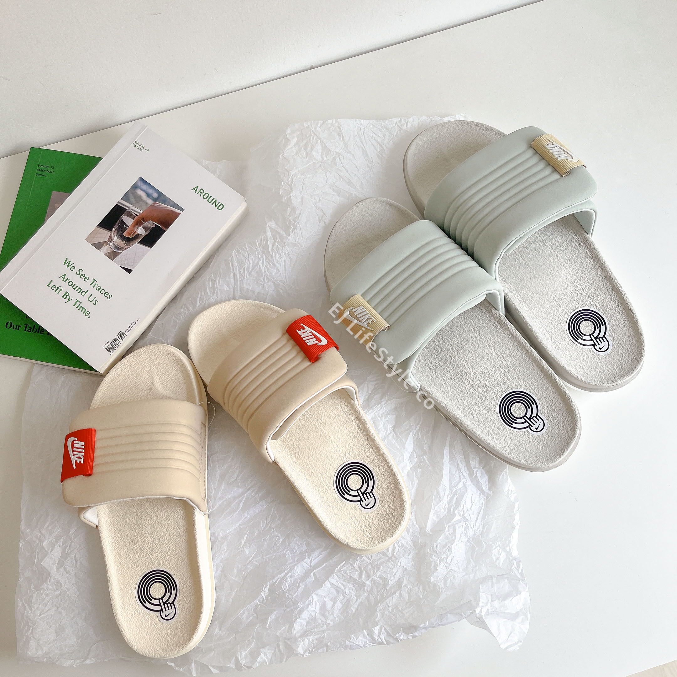 NIKE OFFCOURT 拖鞋 魔鬼氈 可調節 海綿拖 黑 DQ9624-001 奶茶 DV1033-100 薄荷綠 DQ9624-003 / 調貨