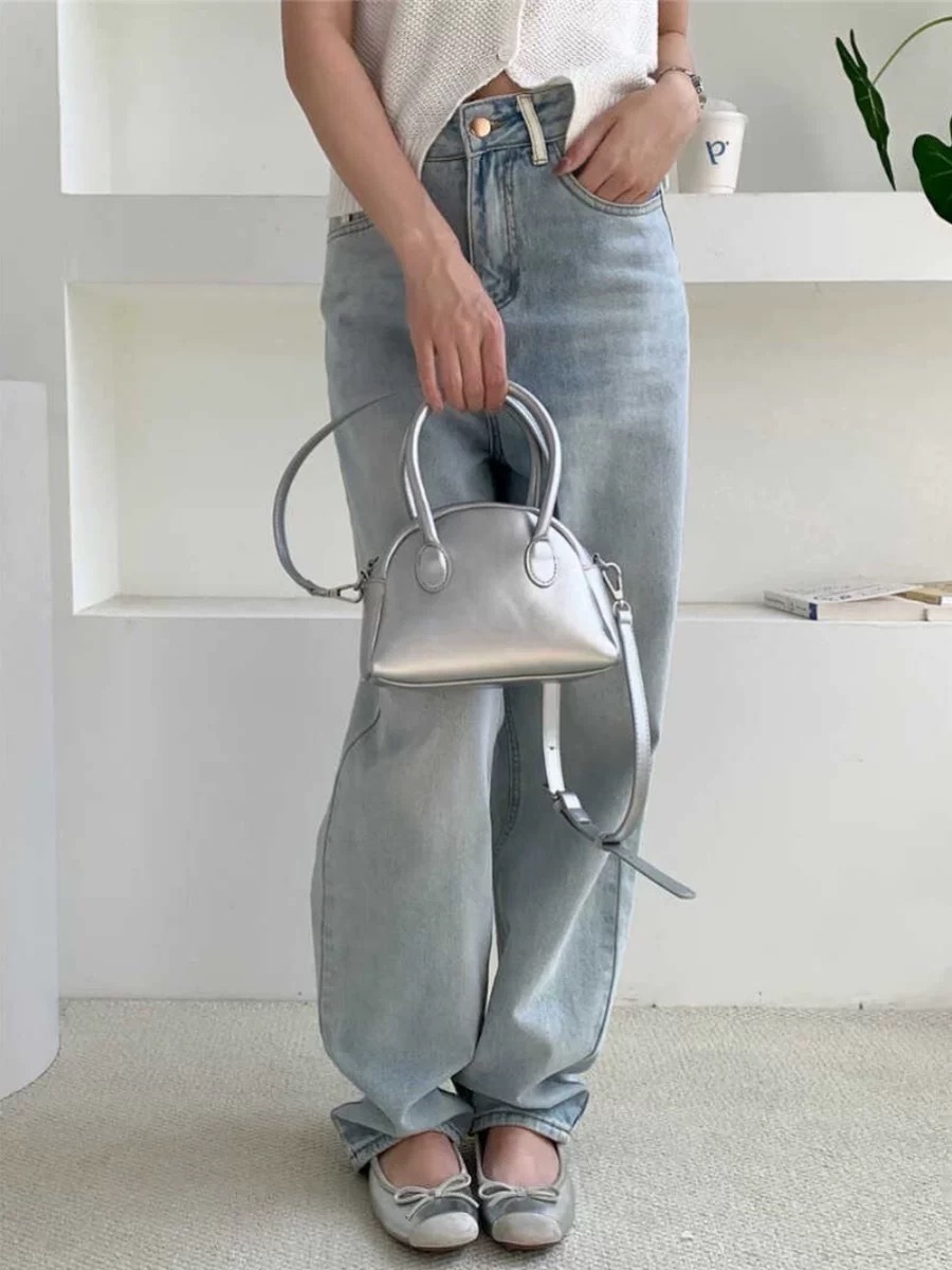 高級感油臘皮波士頓包/四色