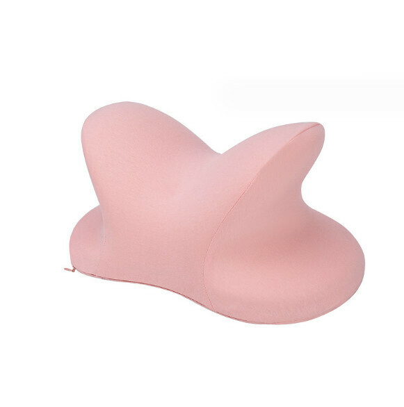 Hot style hugging memory foam nap pillow (pink cotton jacket) (MJ8115 comfortable student style) (size: 36*21*17cm)