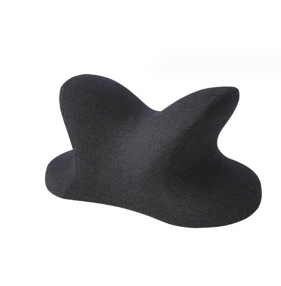 Hot style hugging memory foam nap pillow (black and gray cotton jacket) (MJ8112 bamboo charcoal adult version) (size: 43*23*19cm)