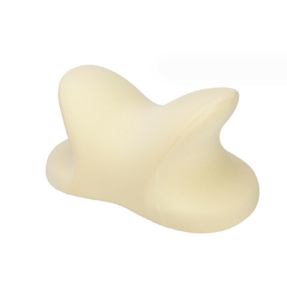 Popular hugging memory foam nap pillow (beige cotton jacket) (MJ8112 bamboo charcoal adult version) (size: 43*23*19cm)
