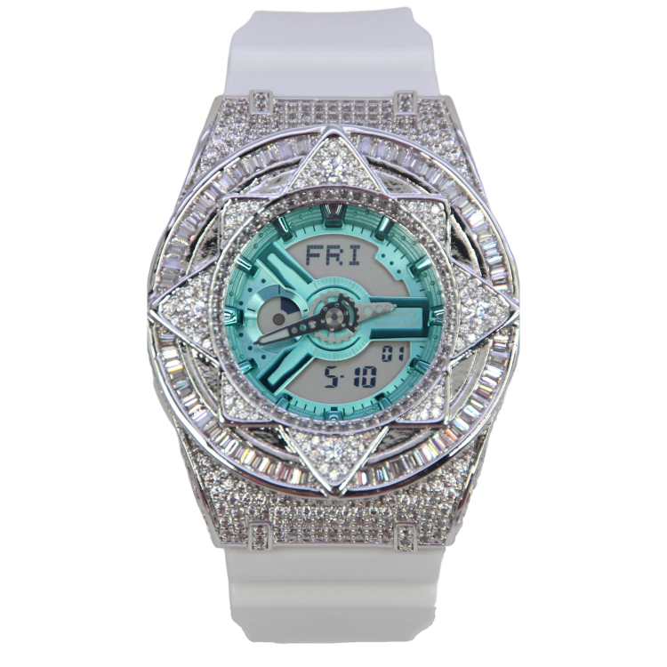 銀色 改裝手錶 BA-110XWS-7A - 魔法星