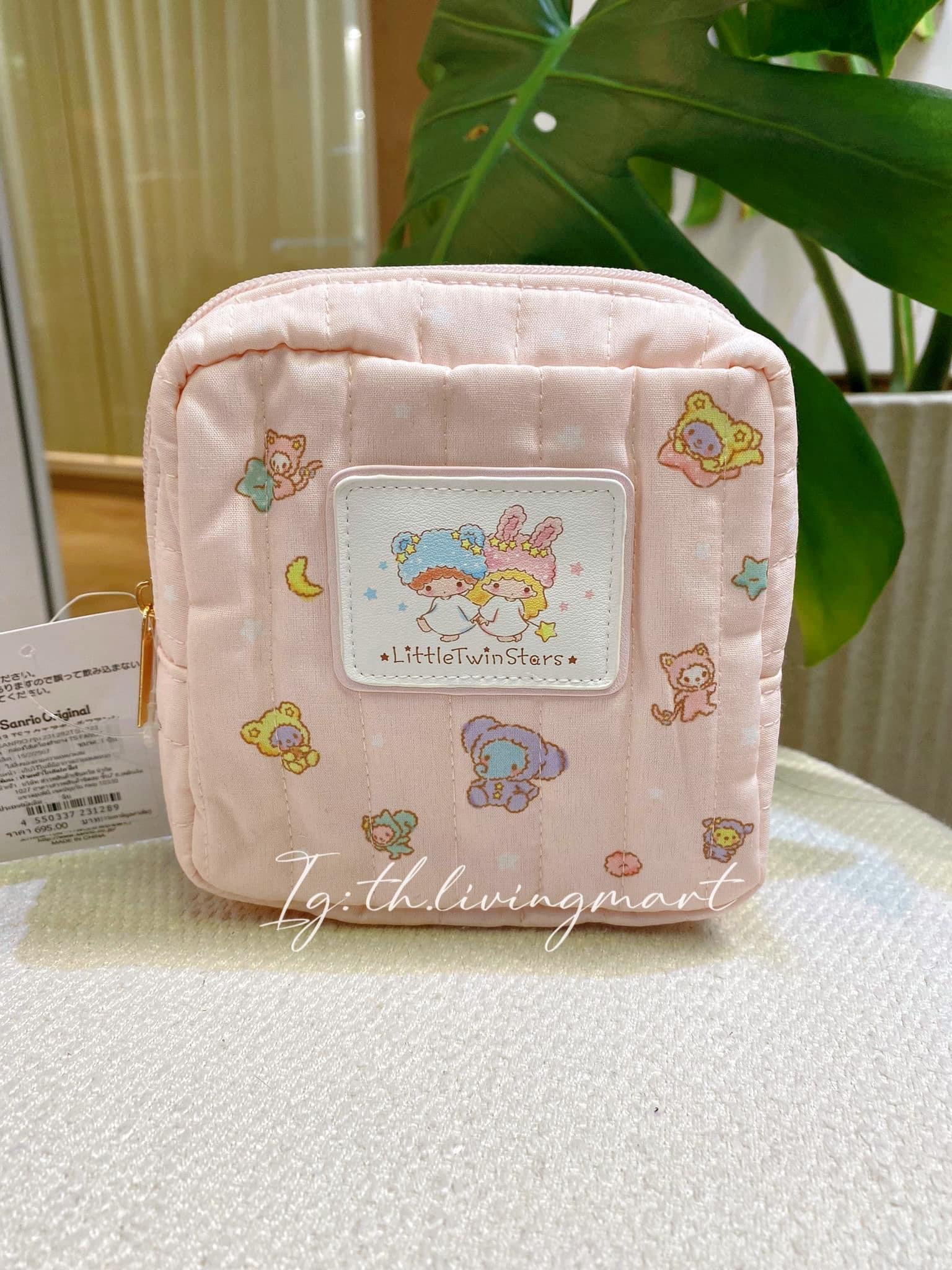 💗Little Twin Stars棉質方形拉鍊化妝包💗