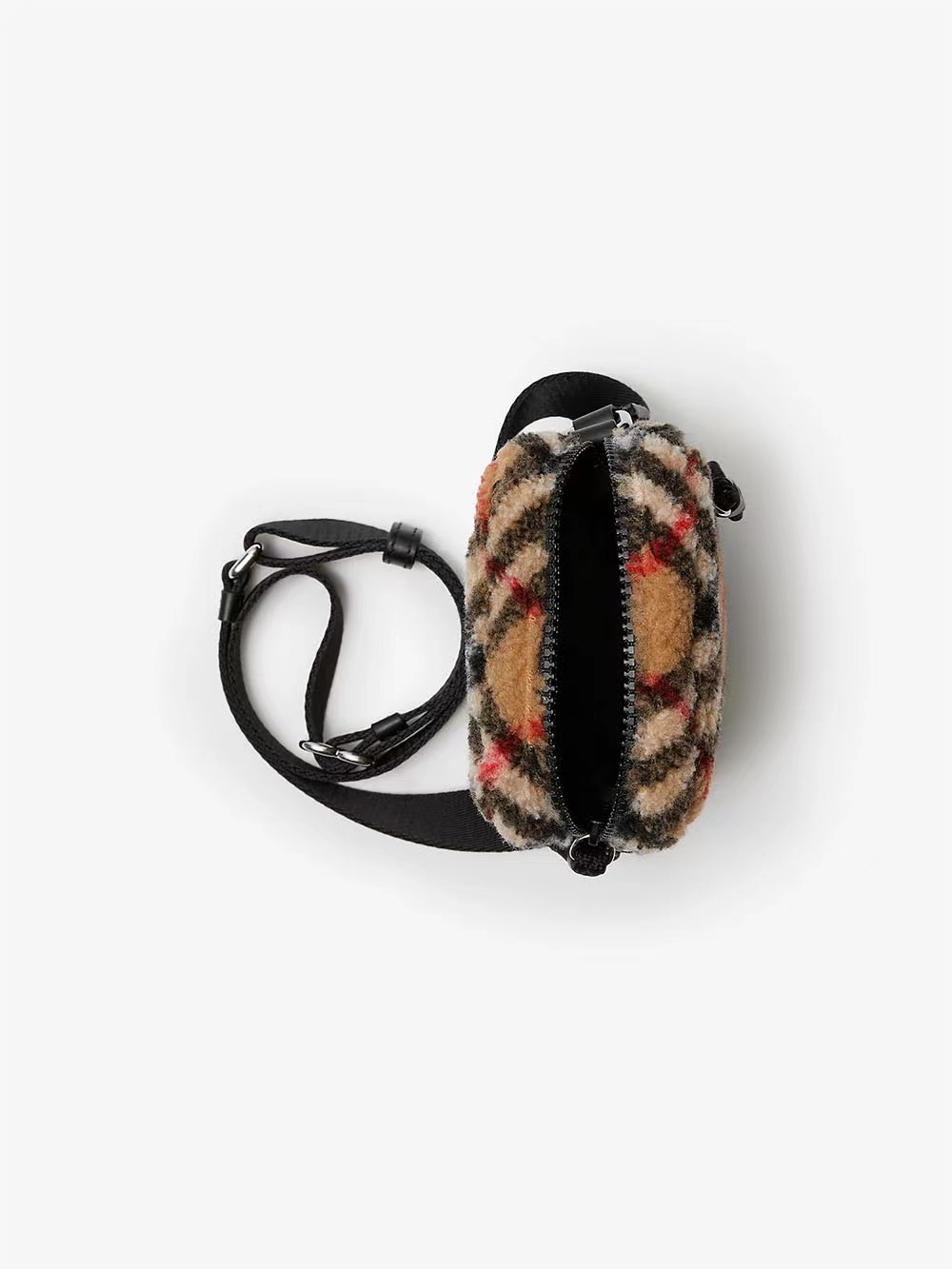 Burberry 格紋絨頭斜背包 8078299 -T
