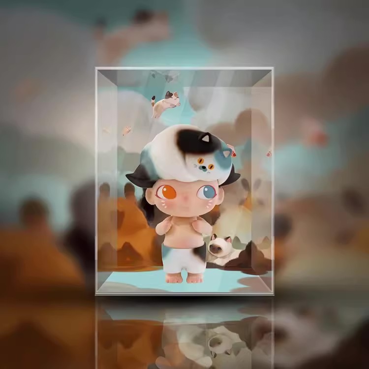 [AOWOBOX] DIMOO WORLD 藍三花貓 展示盒