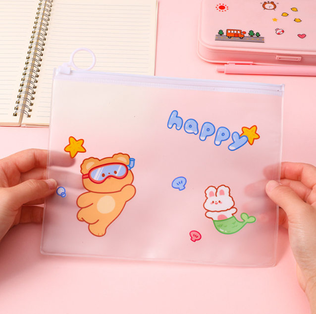 创意防水袋拉链透明收纳袋（款式随机）