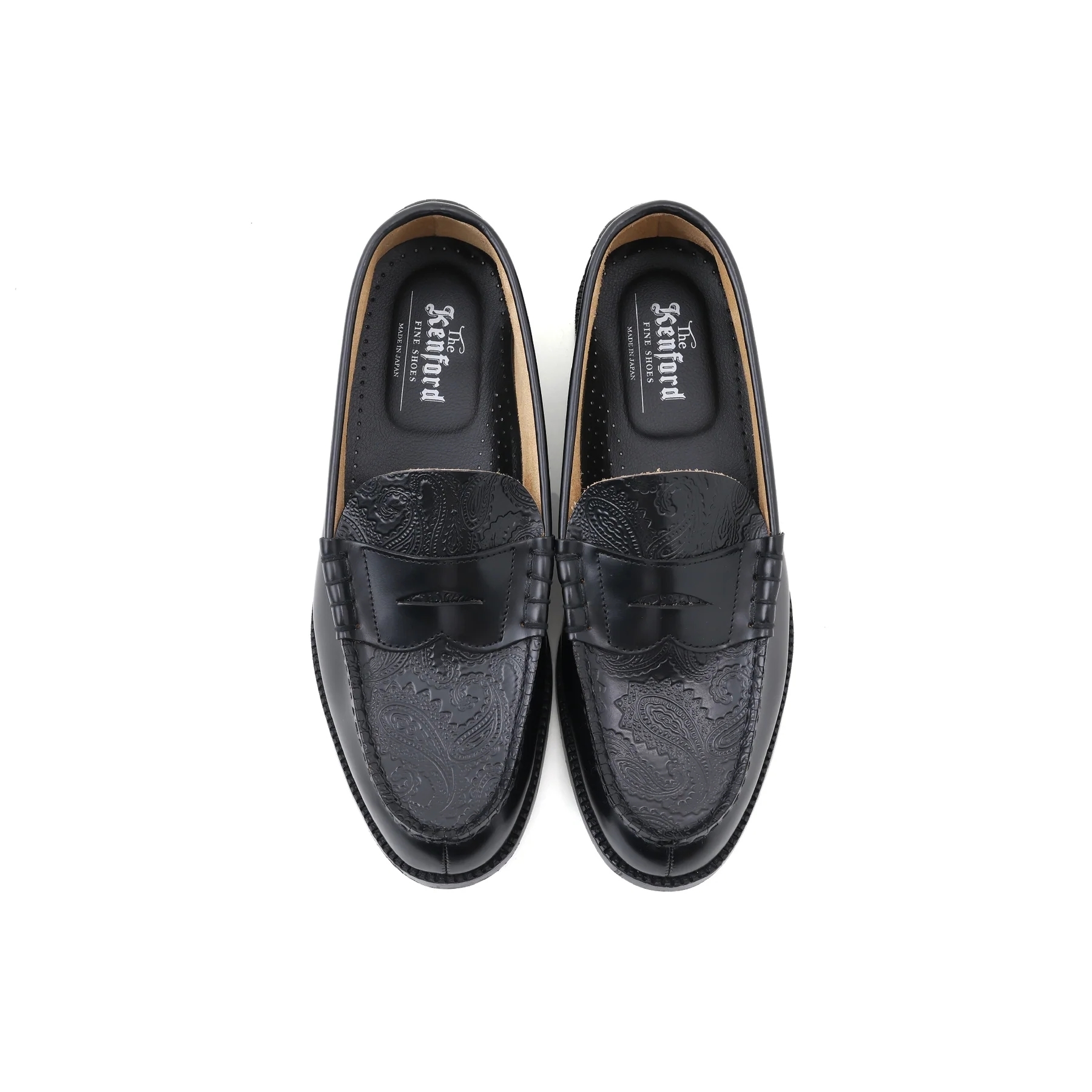 靴 KENFORD EMBOSSED LOAFERS BL PAISLEY 24.5 BLACK PAISLEY – THE KENFORD FINESHOES
