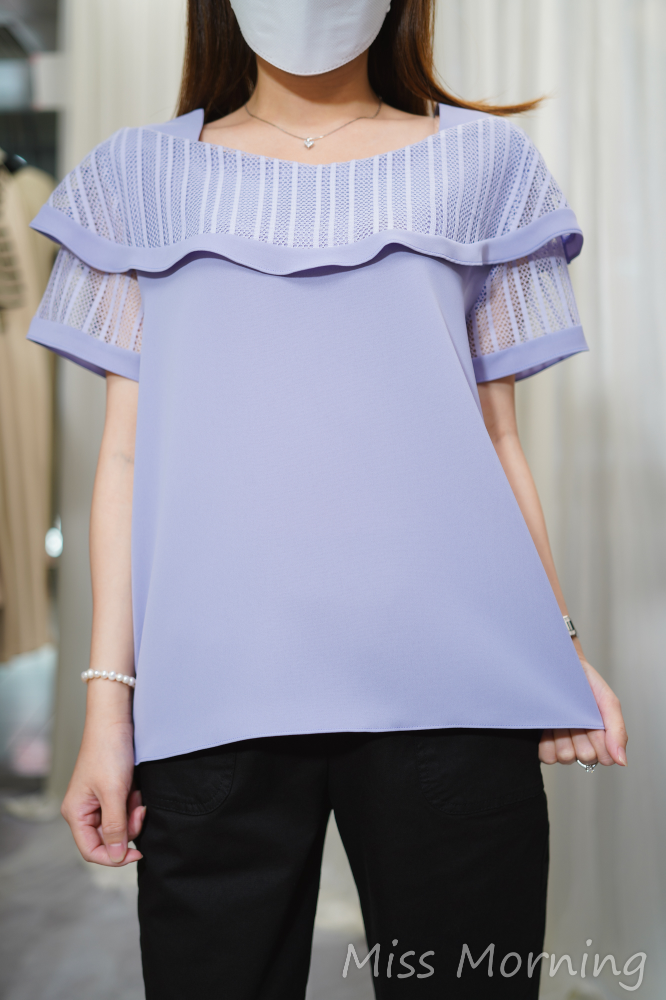 層次感雪紡上衣(13931)