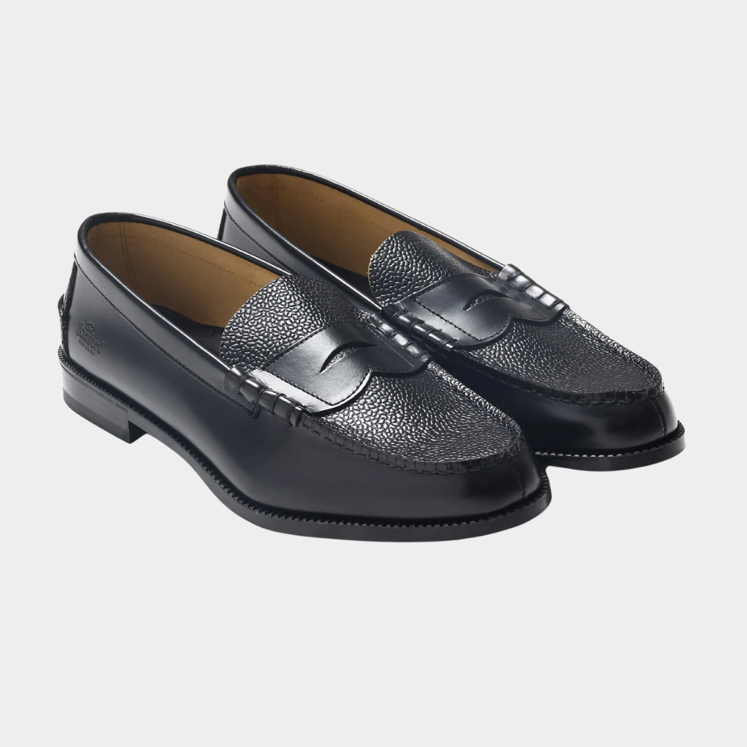 KENFORD EMBOSSED LOAFERS BLACK PAISLEY