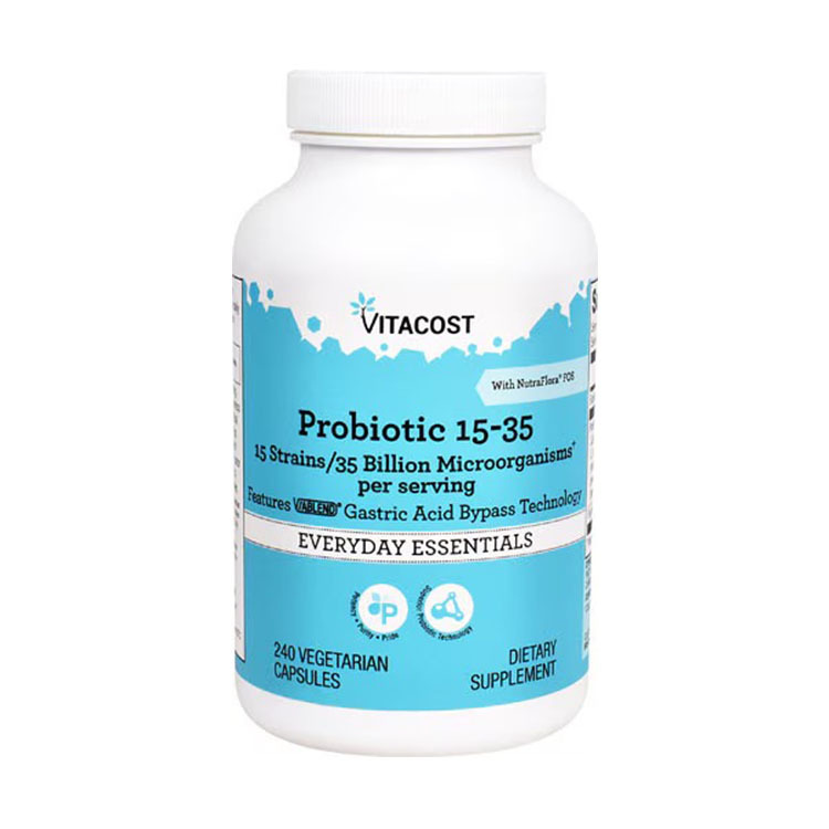 Vitacost Probiotic 15 Strains 35 Billion Per Serving, 240 Veg Capsules