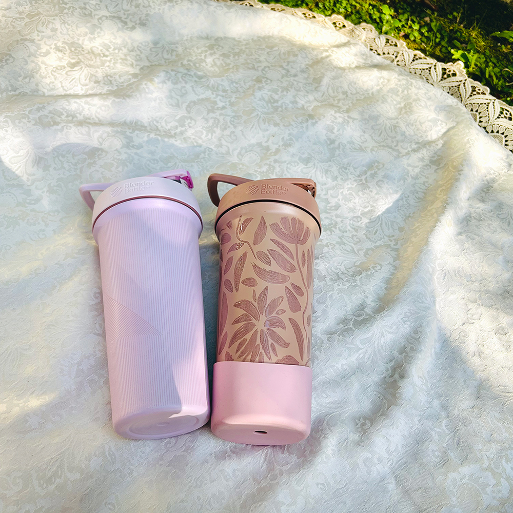 BlenderBottle®Sleek不鏽鋼｜25oz 搖搖杯｜粉紅棱鏡