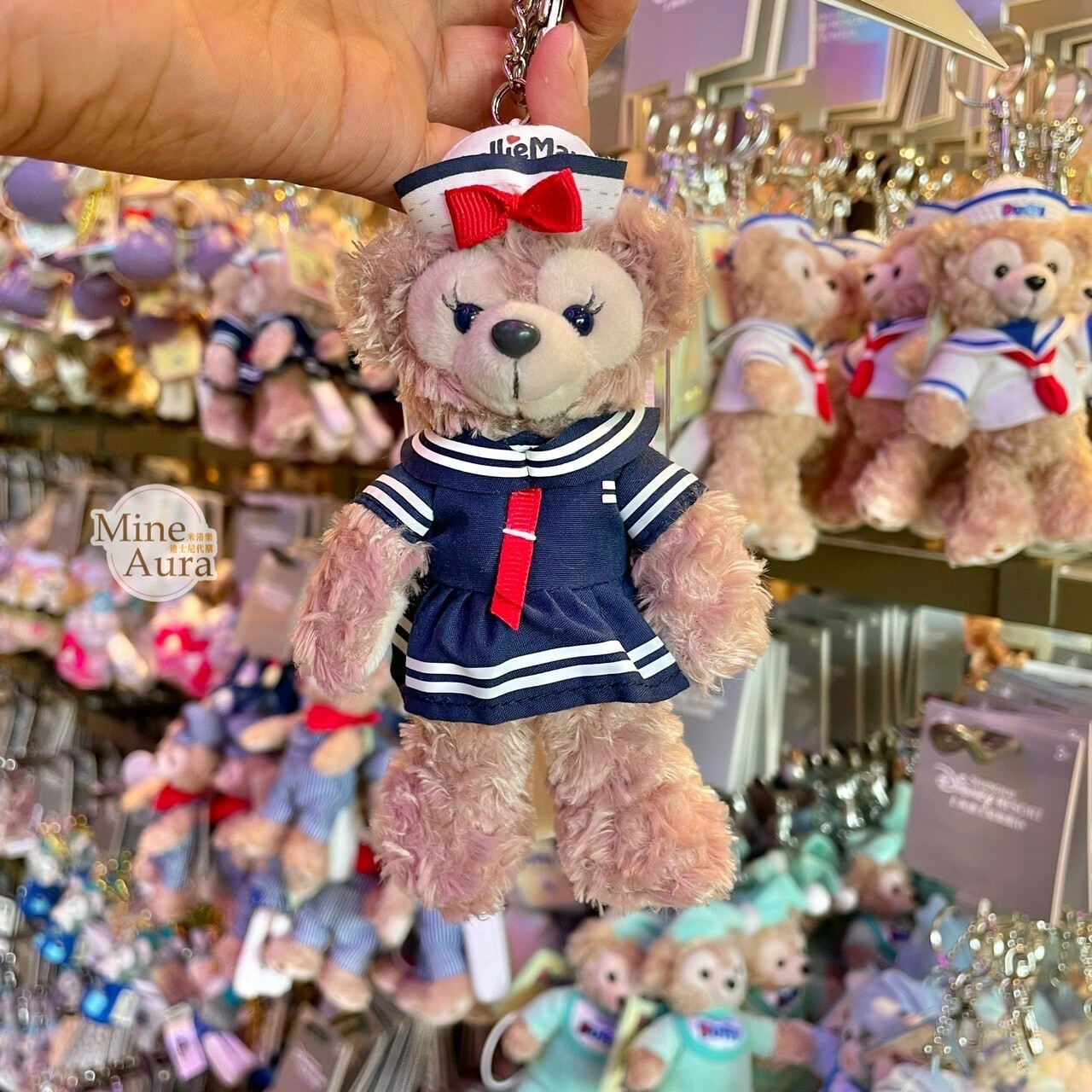 雪莉玫 ShellieMay 水手服造型 絨毛 鑰匙圈 吊飾 -上海迪士尼樂園