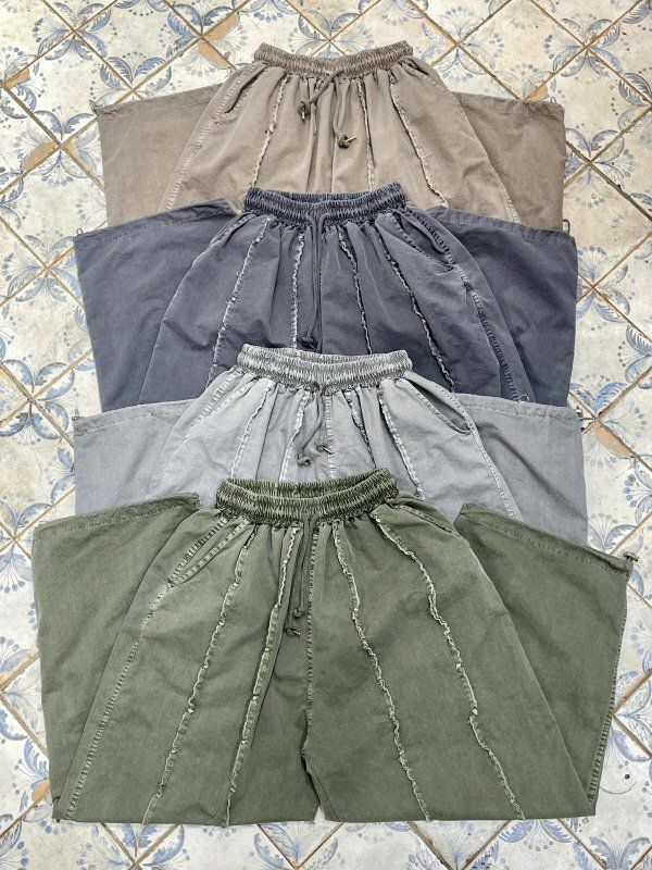 淨色洗水流蘇鬆身褲 HIGH FIVE-055P