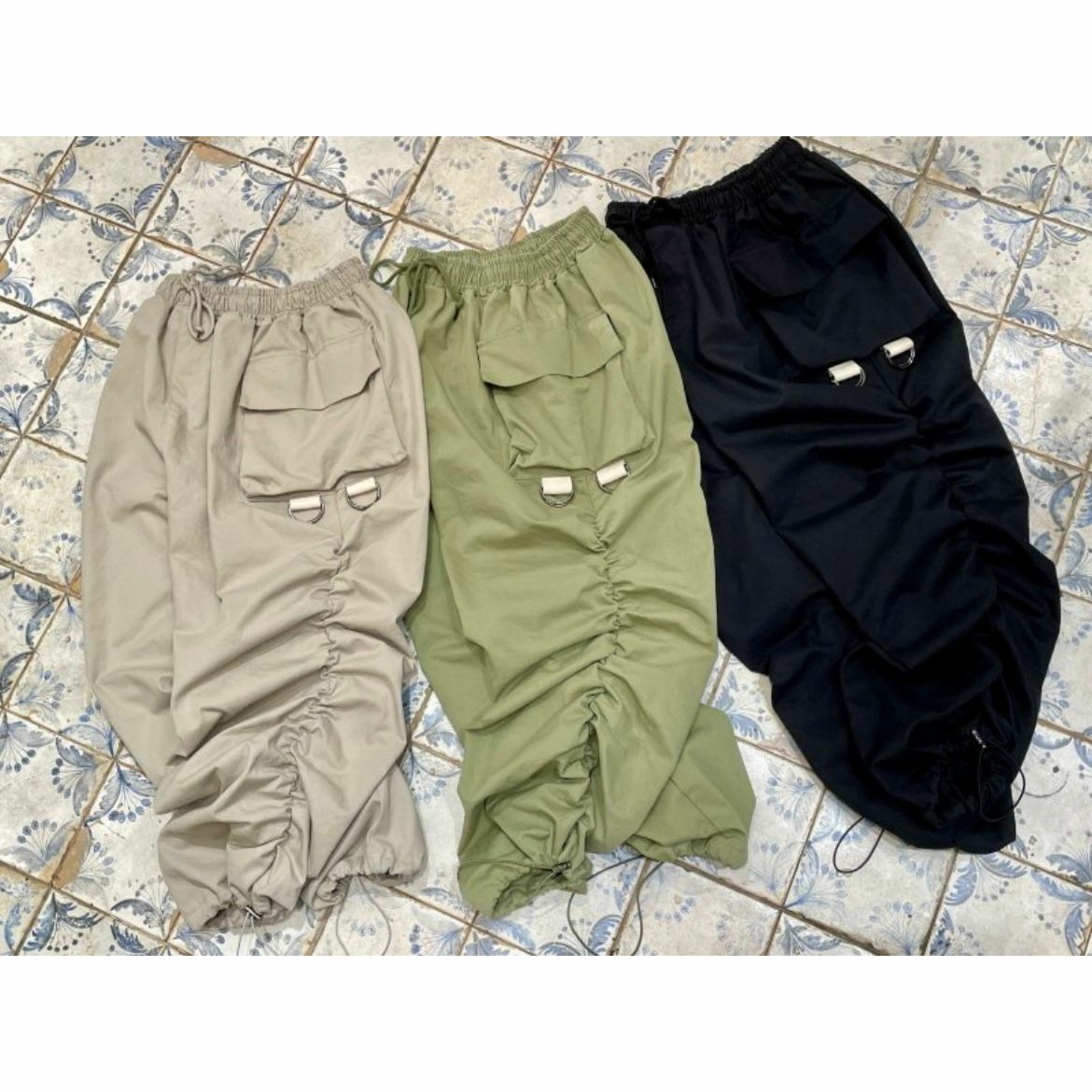 淨色工裝鬆身褲 HIGH FIVE-056P