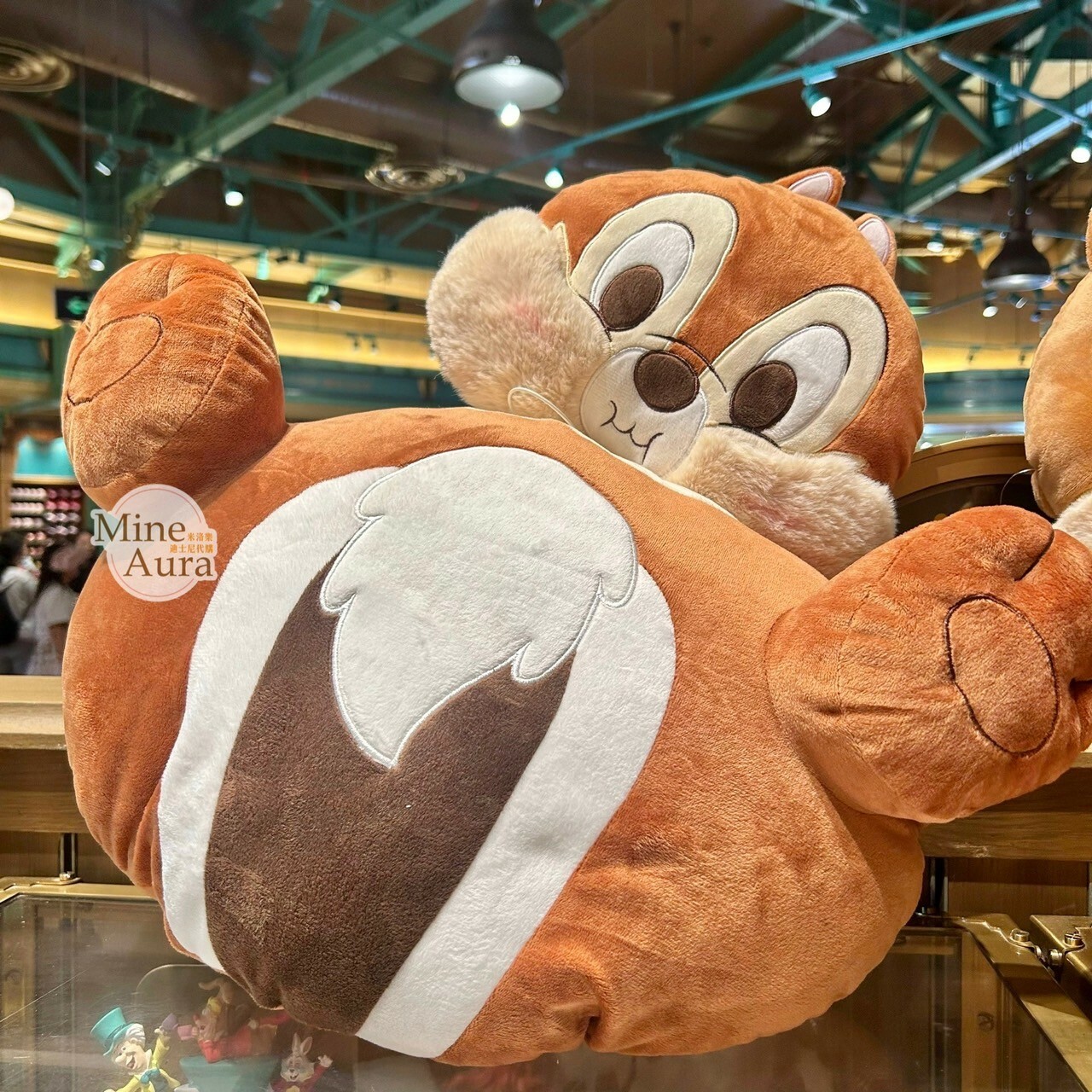 黑鼻 奇奇 Chip 腰墊 頸枕靠墊組 汽車用品 奇奇蒂蒂 Chip 'n Dale -上海迪士尼樂園