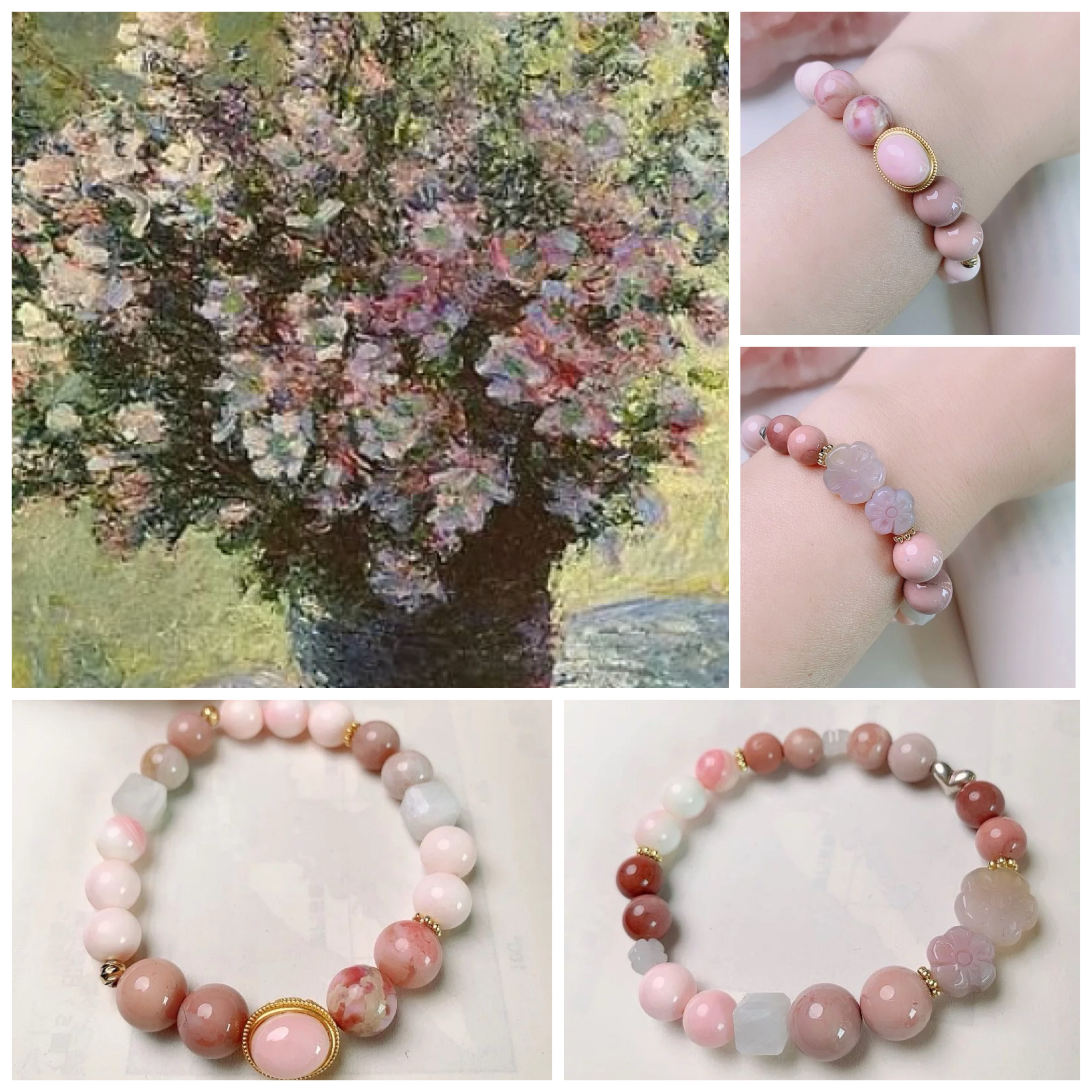 莫內粉紅錦葵花丨幸福與健康