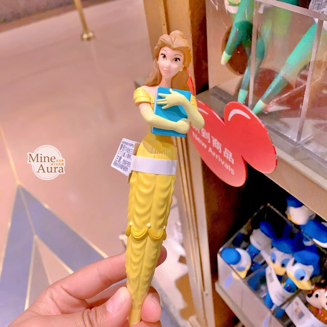 貝兒公主 Belle 立體站姿 抱書造型 圓珠筆 美女與野獸 Beauty and the Beast -上海迪士尼樂園